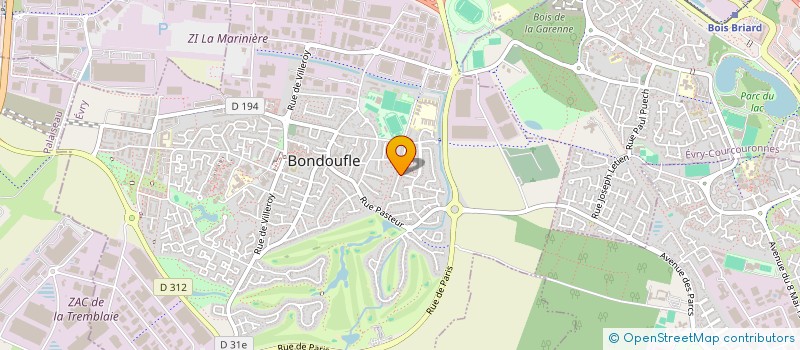 localisation de l'entreprise ECOLE DE LA VAGUE BLEUE  SAINT-GERMAIN-LES-CORBEIL