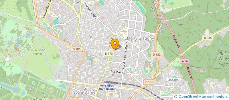 localisation de l'entreprise ECOLE DE LANGUE ANGLAISE HORIZONS OUVERTS A TOUS à VERSAILLES