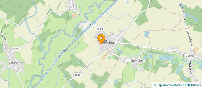 localisation de l'entreprise ECOLE DE MASSAGE DE L'EST à BREBOTTE