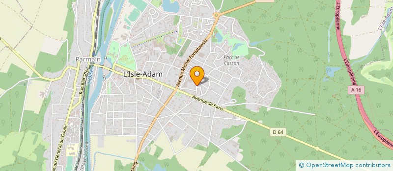 localisation de l'entreprise ECOLE DE MUSIQUE à L'ISLE-ADAM