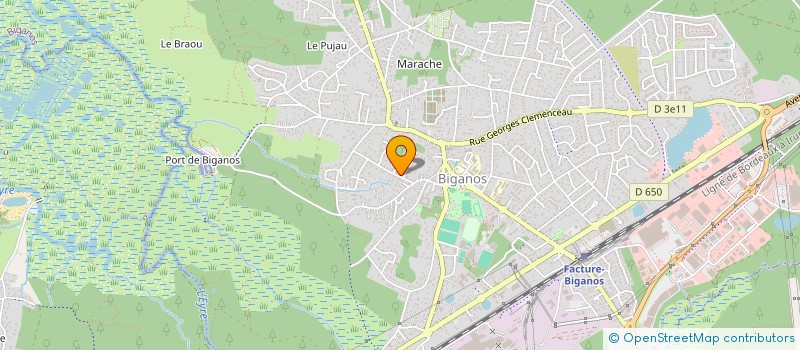 localisation de l'entreprise ECOLE DE MUSIQUE ASSOCIATIVE DE BIGANOS  BIGANOS