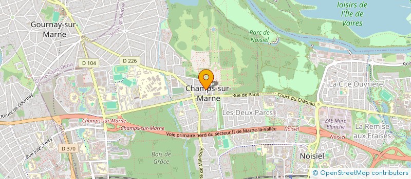 localisation de l'entreprise ECOLE DE MUSIQUE DE CHAMPS SUR MARNE à CHAMPS-SUR-MARNE