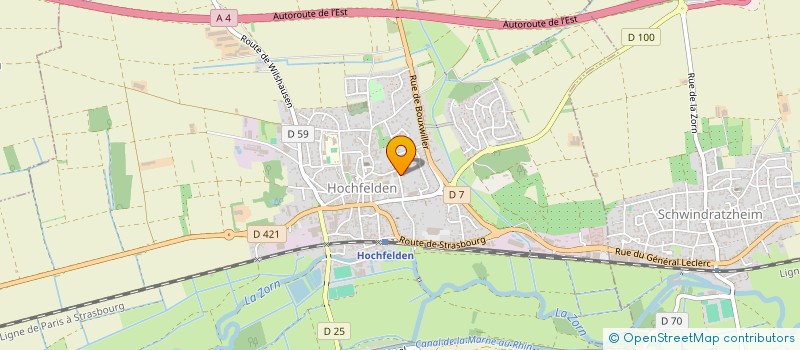 localisation de l'entreprise ECOLE DE MUSIQUE DE HOCHFELDEN  HOCHFELDEN