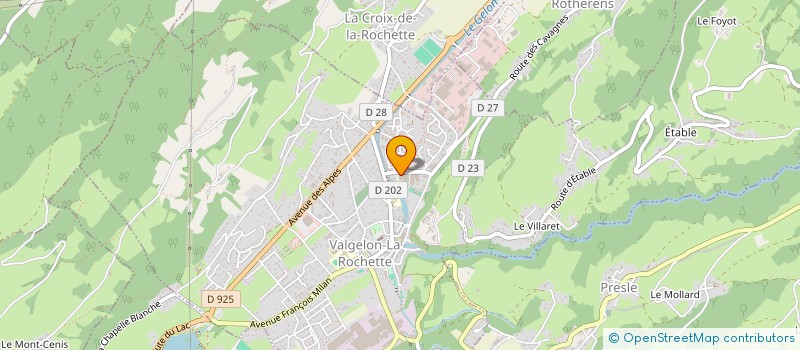 localisation de l'entreprise ECOLE DE MUSIQUE DE LA ROCHETTE  VALGELON-LA ROCHETTE