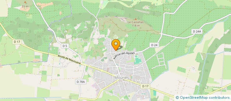 localisation de l'entreprise ECOLE DE MUSIQUE DE MOURIES  MOURIES