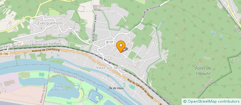 localisation de l'entreprise ECOLE DE MUSIQUE DE VAUX SUR SEINE  VAUX-SUR-SEINE