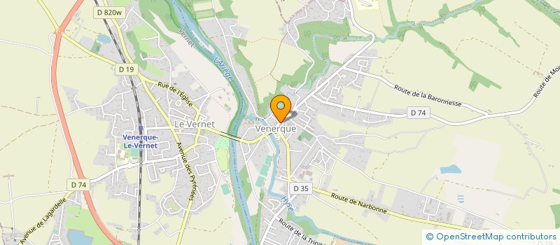 localisation de l'entreprise ECOLE DE MUSIQUE DE VENERQUE à VENERQUE