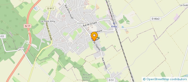 localisation de l'entreprise ECOLE DE MUSIQUE DE VIMY à VIMY