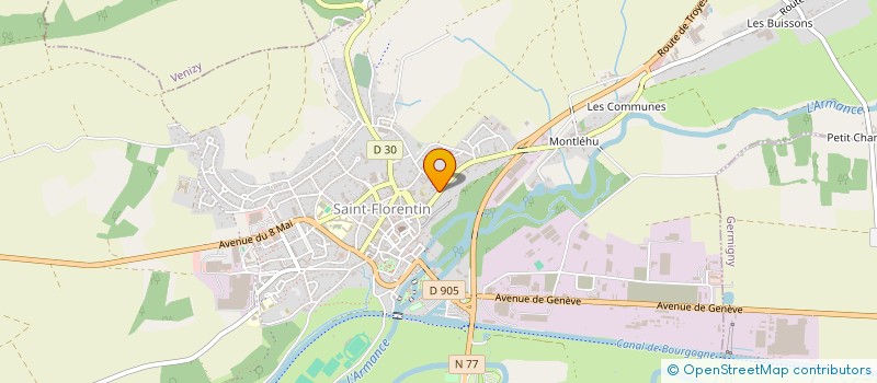 localisation de l'entreprise ECOLE DE MUSIQUE DU FLORENTINOIS à SAINT-FLORENTIN