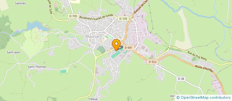 localisation de l'entreprise ECOLE DE MUSIQUE DU HAUT CANTAL à MAURIAC