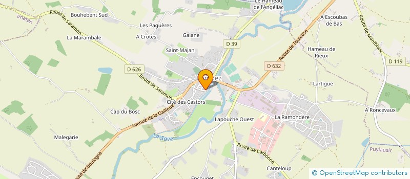 localisation de l'entreprise ECOLE DE MUSIQUE DU SAVES  LOMBEZ