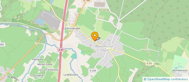 localisation de l'entreprise ECOLE DE MUSIQUE INTERCOMMUNALE DU LAYON à BEAULIEU-SUR-LAYON