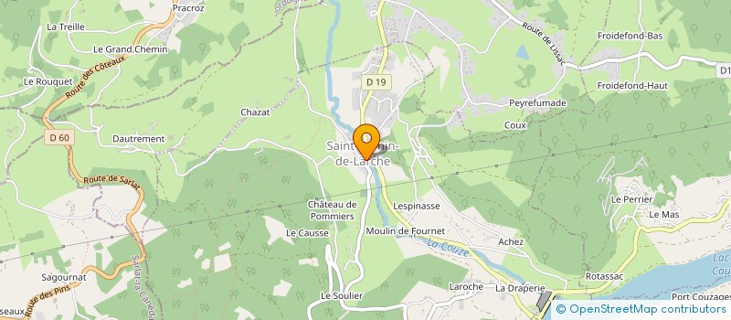 localisation de l'entreprise ECOLE DE MUSIQUE INTERCOMMUNALE VEZERE CAUSSE  SAINT-PANTALEON-DE-LARCHE