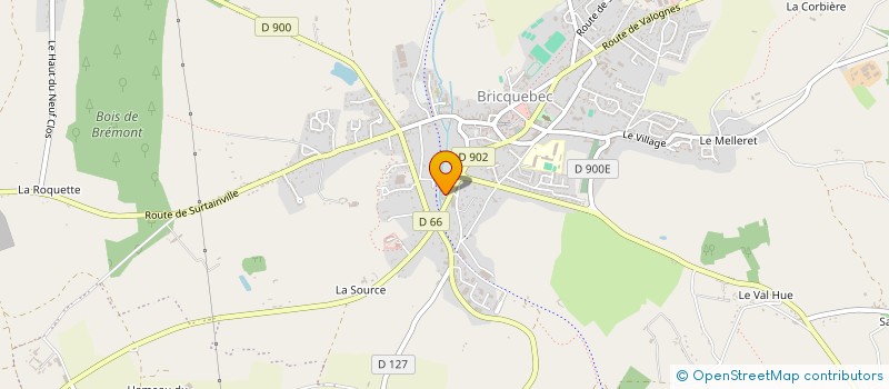 localisation de l'entreprise ECOLE DE MUSIQUE MUNICIPALE ET HARMONIE LES PERSEVERANTS  BRICQUEBEC-EN-COTENTIN