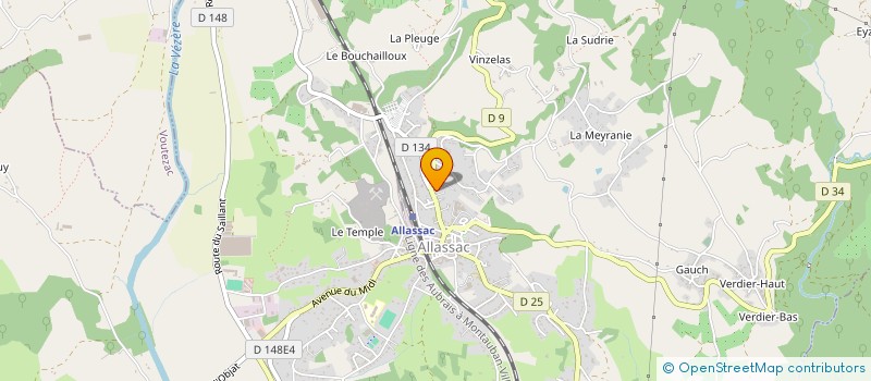 localisation de l'entreprise ECOLE DE MUSIQUE PAYS ALLASSAC à ALLASSAC