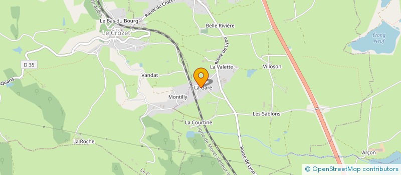 localisation de l'entreprise ECOLE DE MUSIQUE PAYS DE LA PACAUDIERE  LE CROZET