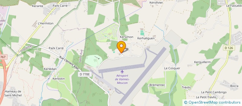 localisation de l'entreprise ECOLE DE PARACHUTISME  VANNES à MONTERBLANC