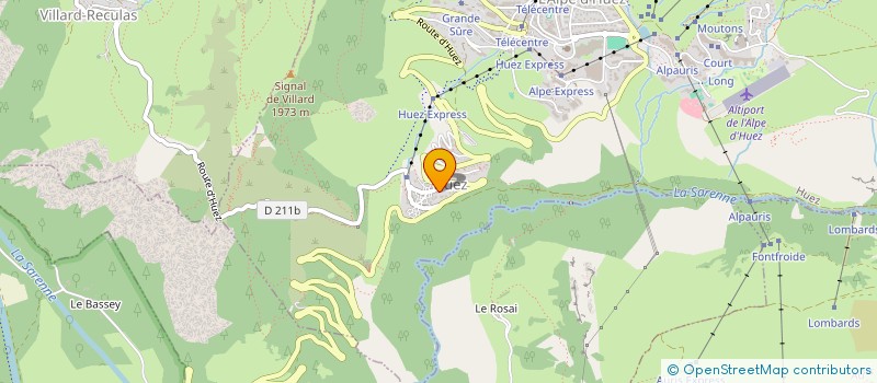 localisation de l'entreprise ECOLE DE PATINAGE DE L'ALPE D'HUEZ à HUEZ