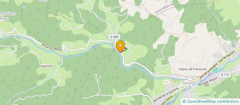 localisation de l'entreprise ECOLE DE PECHE A LA LIGNE  SATILLIEU