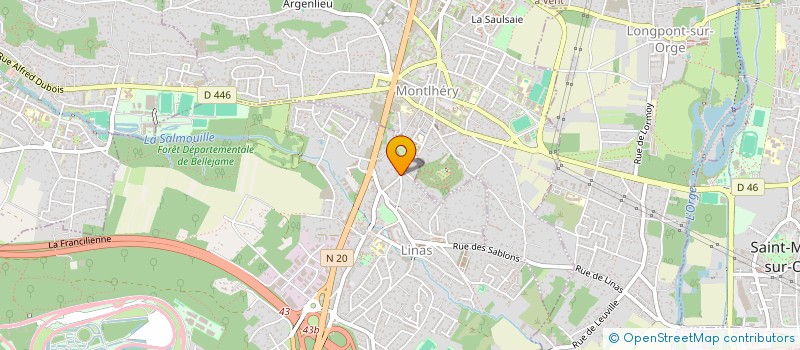 localisation de l'entreprise ECOLE DE PILOTAGE LINAS MONTLHERY à MONTLHERY