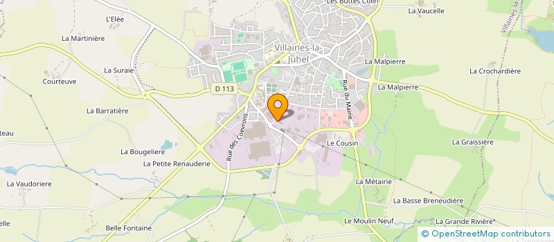 localisation de l'entreprise ECOLE DE PRODUCTION DES AVALOIRS  VILLAINES-LA-JUHEL