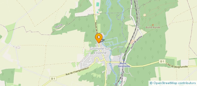 localisation de l'entreprise ECOLE DE RANDONNEE EQUESTRE LA NATURE  BUNO-BONNEVAUX