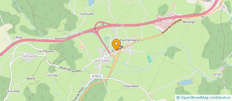 localisation de l'entreprise ECOLE DE RUGBY DU HAUT FOREZ  LES SALLES