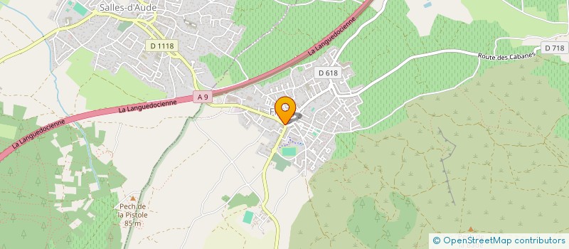 localisation de l'entreprise ECOLE DE RUGBY FLEURY SALLES COURSAN  FLEURY