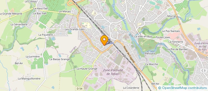 localisation de l'entreprise ECOLE DE SELF DEFENSE ET D'ARTS MARTIAUX  CLISSON