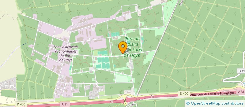 localisation de l'entreprise ECOLE DE TENNIS CLUB NANCY  BOIS-DE-HAYE