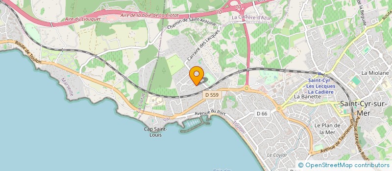 localisation de l'entreprise ECOLE DE TENNIS TCSC à SAINT-CYR-SUR-MER