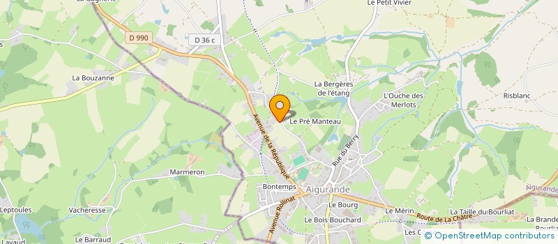 localisation de l'entreprise ECOLE DE TROMPES LES ECHOS DE LA BOUZANNE à AIGURANDE