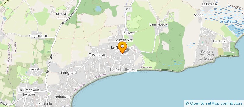 localisation de l'entreprise ECOLE DE VOILE DE ROALIGUEN à SARZEAU