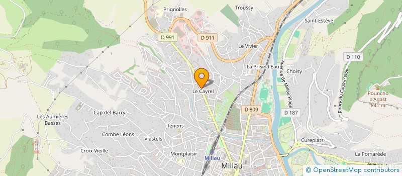 localisation de l'entreprise ECOLE DES ARTS MARTIAUX DES GRANDS CAUSSES  NANT