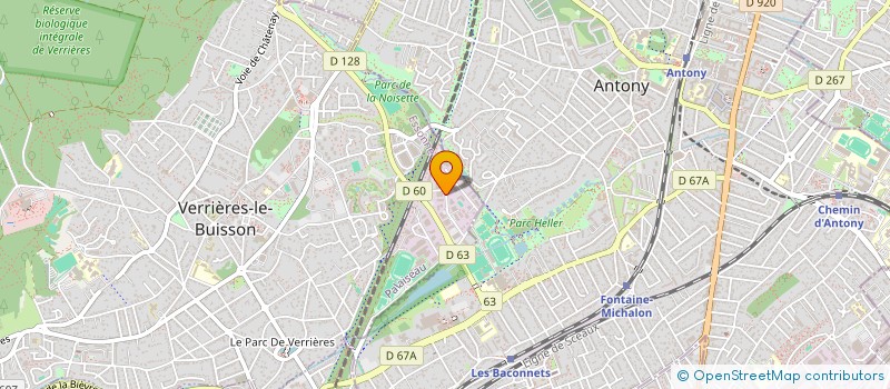 localisation de l'entreprise ECOLE DES ARTS MARTIAUX FFMI à VERRIERES-LE-BUISSON