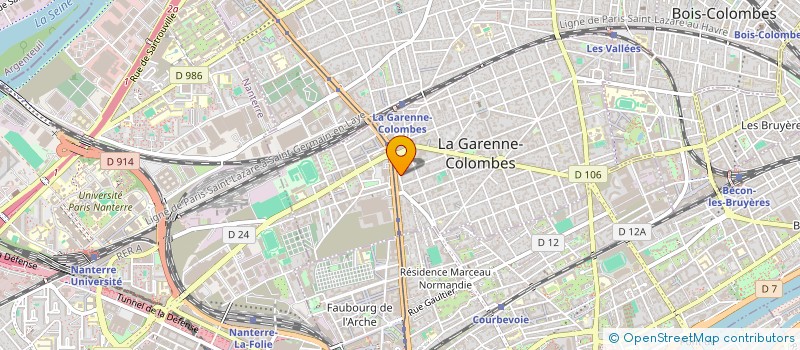 localisation de l'entreprise ECOLE DES ARTS NUMERIQUES (E.D.A.N) à LA GARENNE-COLOMBES