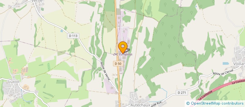 localisation de l'entreprise ECOLE DES METIERS DE L'USINAGE MBP  AUTECHAUX