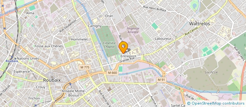 localisation de l'entreprise ECOLE DES PARENTS ET DE LA FAMILLE  ROUBAIX