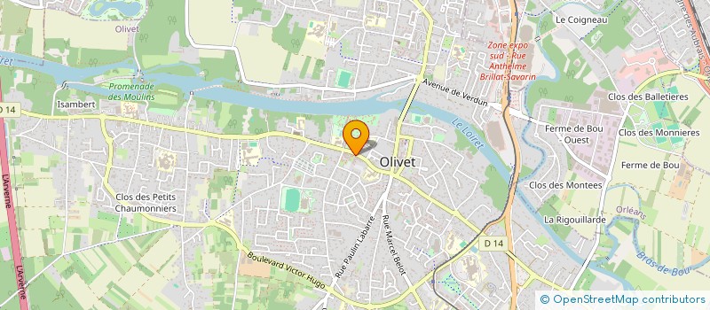 localisation de l'entreprise ECOLE DES PARENTS ET DES EDUCATEURS DU LOIRET à OLIVET