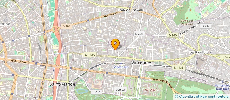 localisation de l'entreprise ECOLE DU BATIMENT ET DES TRAVAUX PUBLICS à VINCENNES