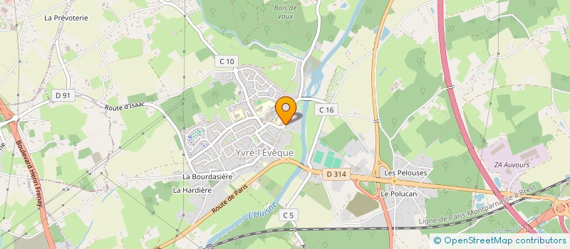 localisation de l'entreprise ECOLE DU CERCLE MUSICAL  YVRE-L'EVEQUE