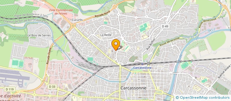 localisation de l'entreprise ECOLE DU CHAT LIBRE DE CARCASSONNE  CARCASSONNE