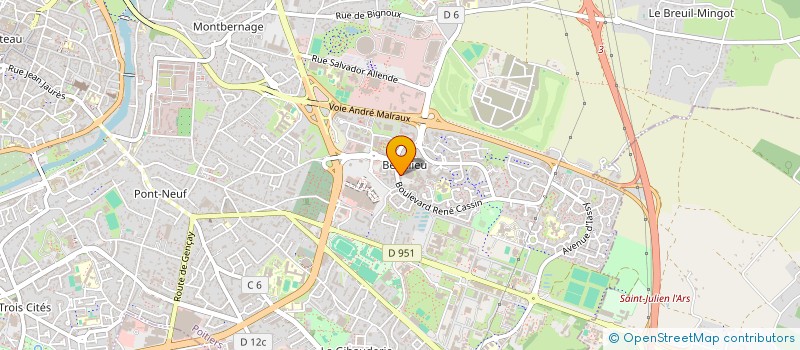 localisation de l'entreprise ECOLE DU CHAT LIBRE DE POITIERS à POITIERS