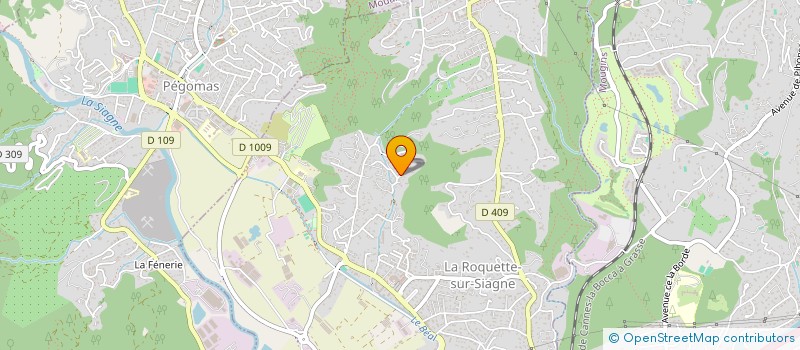 localisation de l'entreprise ECOLE DU CHAT RIVIERA  LA ROQUETTE-SUR-SIAGNE