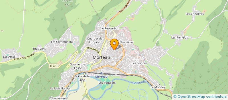 localisation de l'entreprise ECOLE DU JUDO DU VAL DE MORTEAU à MORTEAU