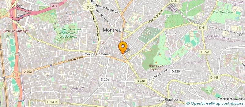 localisation de l'entreprise ECOLE DU MAGASIN ALUMNI  MONTREUIL