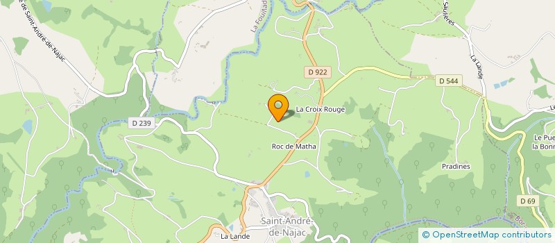 localisation de l'entreprise ECOLE DU PALAIS  SAINT-ANDRE-DE-NAJAC