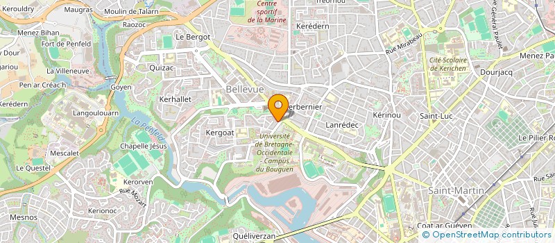 localisation de l'entreprise ECOLE DU VERRE à BREST