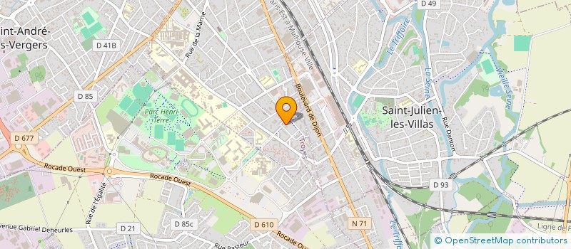 localisation de l'entreprise ECOLE ENFANTS MALADES DE L'AUBE à TROYES