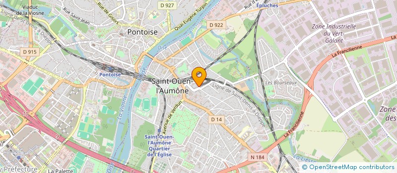 localisation de l'entreprise ECOLE ET FAMILLE CENTRE PROXI RESSOURCES  ST OUEN L AUMONE